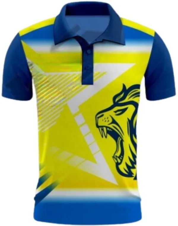 Yellow_Polyester_Half_Sleeve_Polo_Neck_Printed_Regular_T-Shirt_For_Unisex