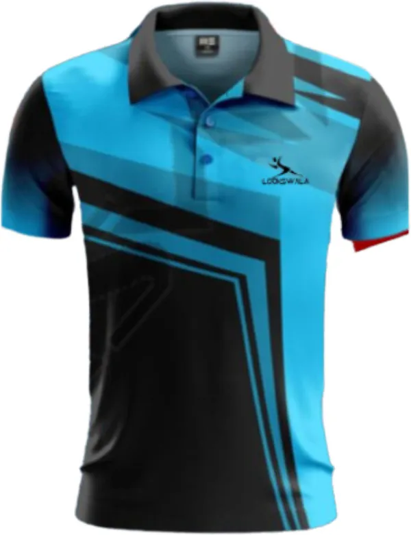 Blue_Polyester_Half_Sleeve_Polo_Neck_Printed_Regular_T-Shirt_For_Unisex