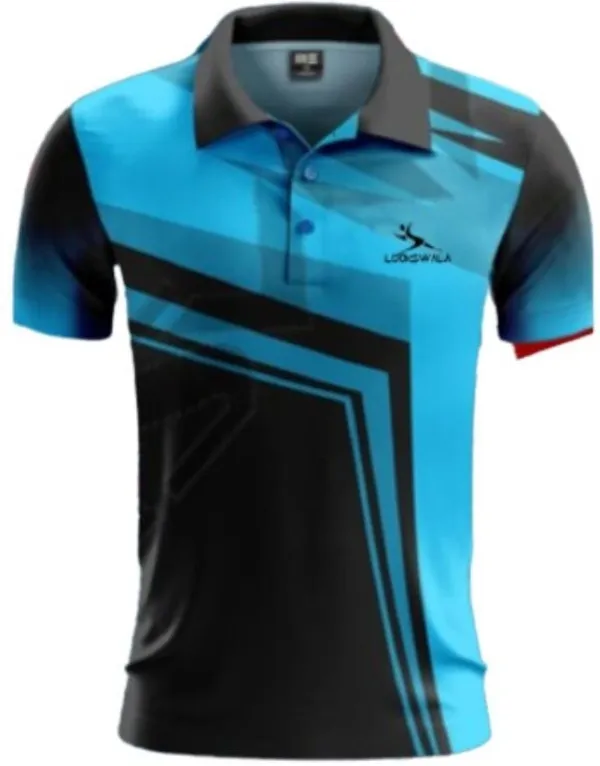 Blue_Polyester_Half_Sleeve_Polo_Neck_Printed_Regular_T-Shirt_For_Unisex
