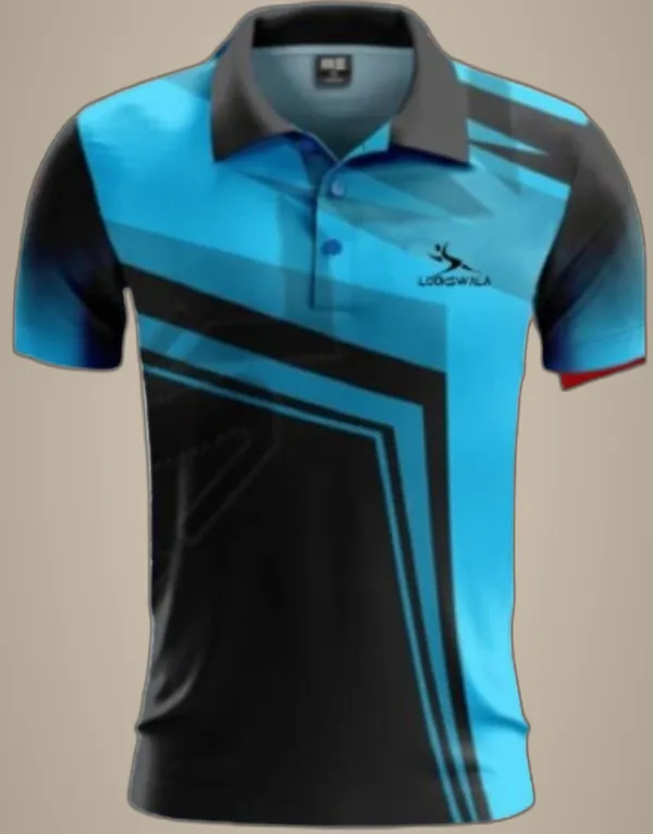 Blue_Polyester_Half_Sleeve_Polo_Neck_Printed_Regular_T-Shirt_For_Unisex