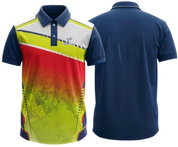 Blue_Polyester_Half_Sleeve_Polo_Neck_Printed_Regular_T-Shirt_For_Men