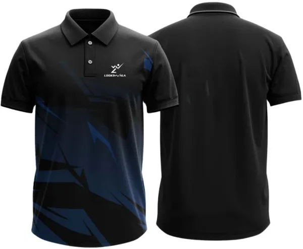 Black_Polyester_Half_Sleeve_Polo_Neck_Printed_Regular_T-Shirt_For_Men