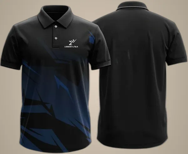 Black_Polyester_Half_Sleeve_Polo_Neck_Printed_Regular_T-Shirt_For_Men