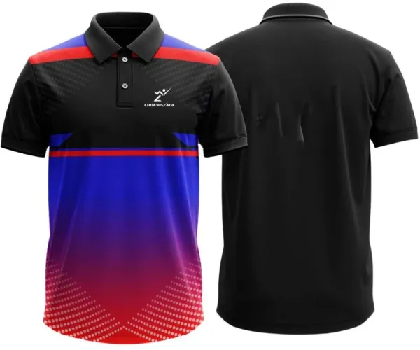 Black_Polyester_Half_Sleeve_Polo_Neck_Printed_Regular_T-Shirt_For_Men