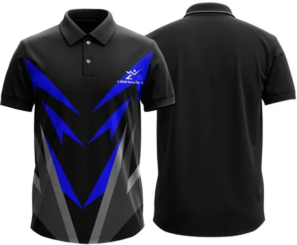 Black_Polyester_Half_Sleeve_Polo_Neck_Printed_Regular_T-Shirt_For_Men