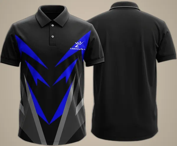 Black_Polyester_Half_Sleeve_Polo_Neck_Printed_Regular_T-Shirt_For_Men