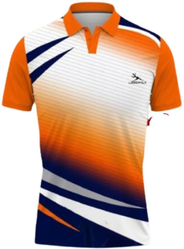 Orange_Polyester_Half_Sleeve_Polo_Neck_Printed_Regular_T-Shirt_For_Unisex