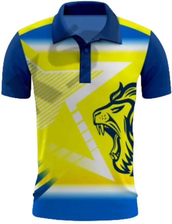 Yellow_Polyester_Half_Sleeve_Polo_Neck_Printed_Regular_T-Shirt_For_Men