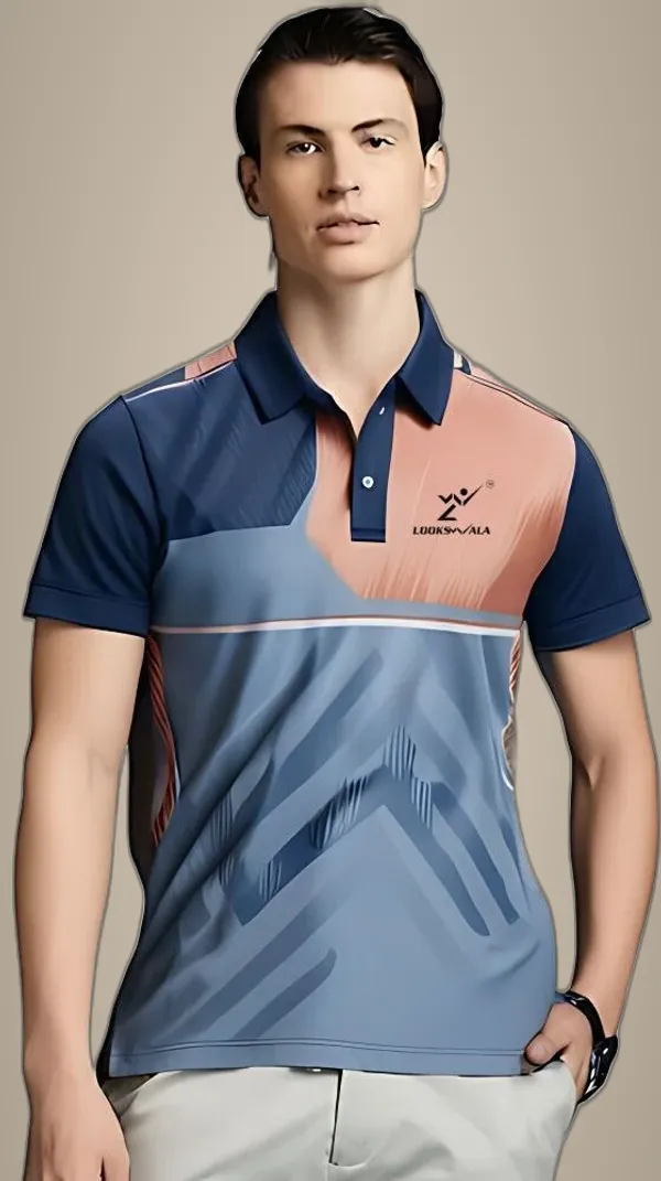 Blue_Polyester_Half_Sleeve_Polo_Neck_Printed_Regular_T-Shirt_For_Men