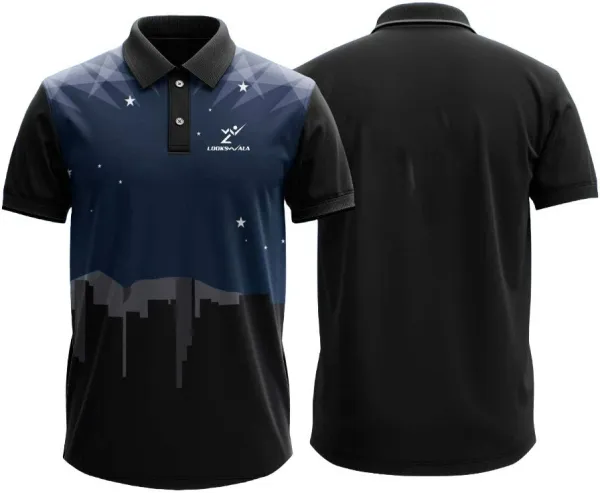 Blue_Polyester_Half_Sleeve_Polo_Neck_Printed_Regular_T-Shirt_For_Men