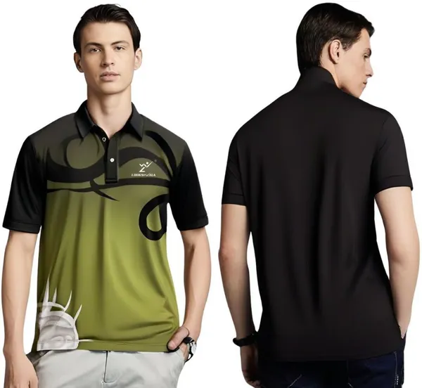 Black_Polyester_Half_Sleeve_Polo_Neck_Printed_Regular_T-Shirt_For_Men