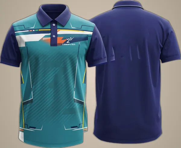 Blue_Polyester_Half_Sleeve_Polo_Neck_Printed_Regular_T-Shirt_For_Men