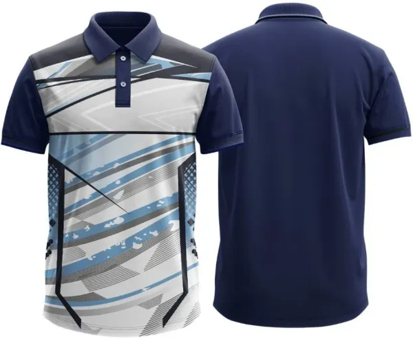 Blue_Polyester_Half_Sleeve_Polo_Neck_Self_Design_Regular_T-Shirt_For_Men