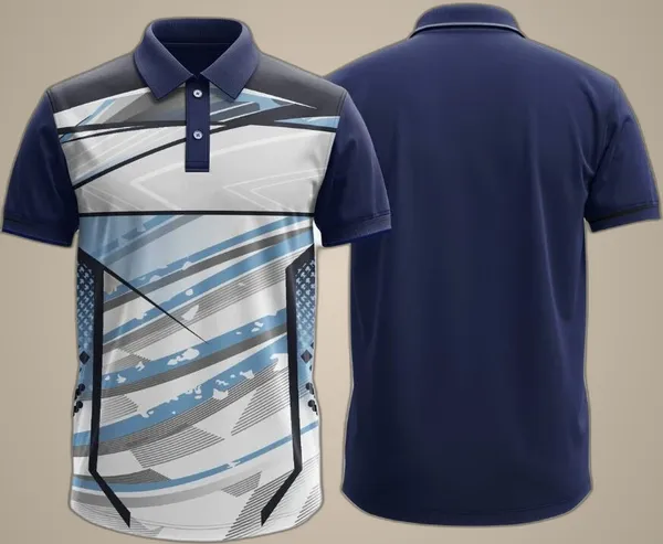Blue_Polyester_Half_Sleeve_Polo_Neck_Self_Design_Regular_T-Shirt_For_Men