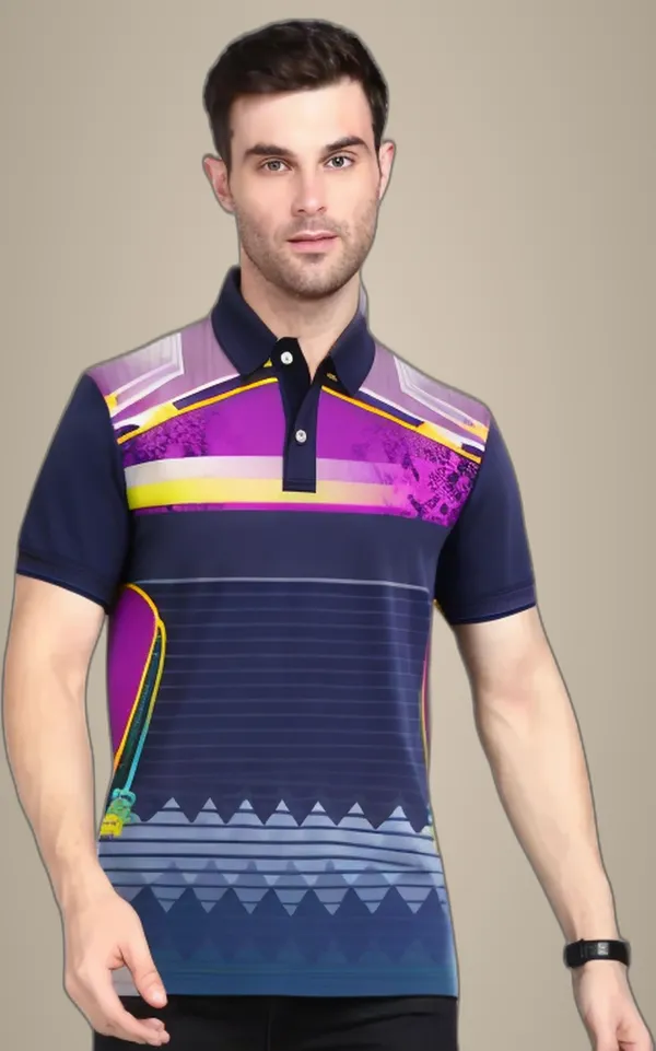 Multicolor_Polyester_Half_Sleeve_Polo_Neck_Printed_Regular_T-Shirt_For_Men