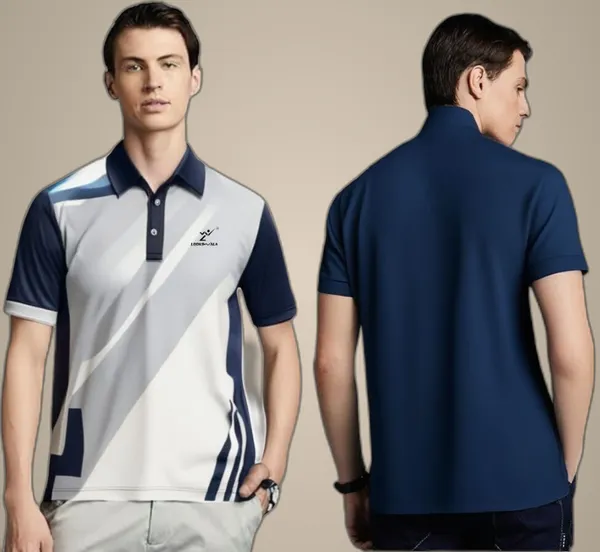 Blue_Polyester_Half_Sleeve_Polo_Neck_Printed_Regular_T-Shirt_For_Men