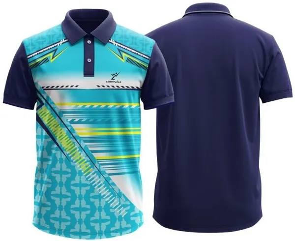 Blue_Polyester_Half_Sleeve_Polo_Neck_Printed_Regular_T-Shirt_For_Men