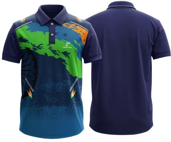 Blue_Polyester_Half_Sleeve_Polo_Neck_Printed_Regular_T-Shirt_For_Men