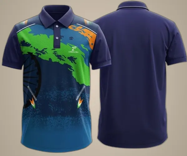 Blue_Polyester_Half_Sleeve_Polo_Neck_Printed_Regular_T-Shirt_For_Men