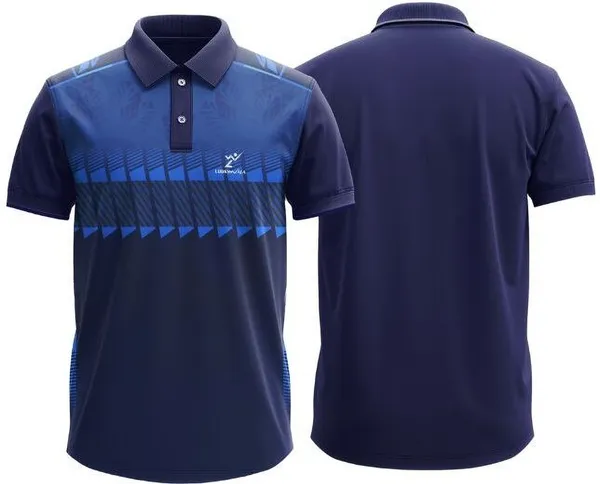 Blue_Polyester_Half_Sleeve_Polo_Neck_Printed_Regular_T-Shirt_For_Men