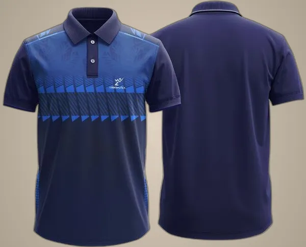 Blue_Polyester_Half_Sleeve_Polo_Neck_Printed_Regular_T-Shirt_For_Men