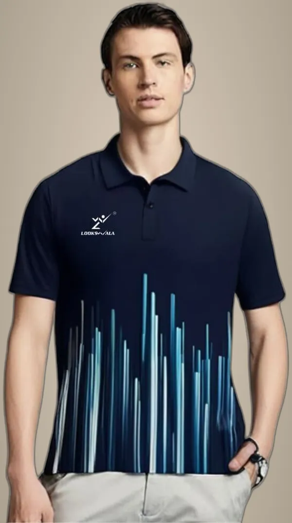 Blue_Polyester_Half_Sleeve_Polo_Neck_Printed_Regular_T-Shirt_For_Men