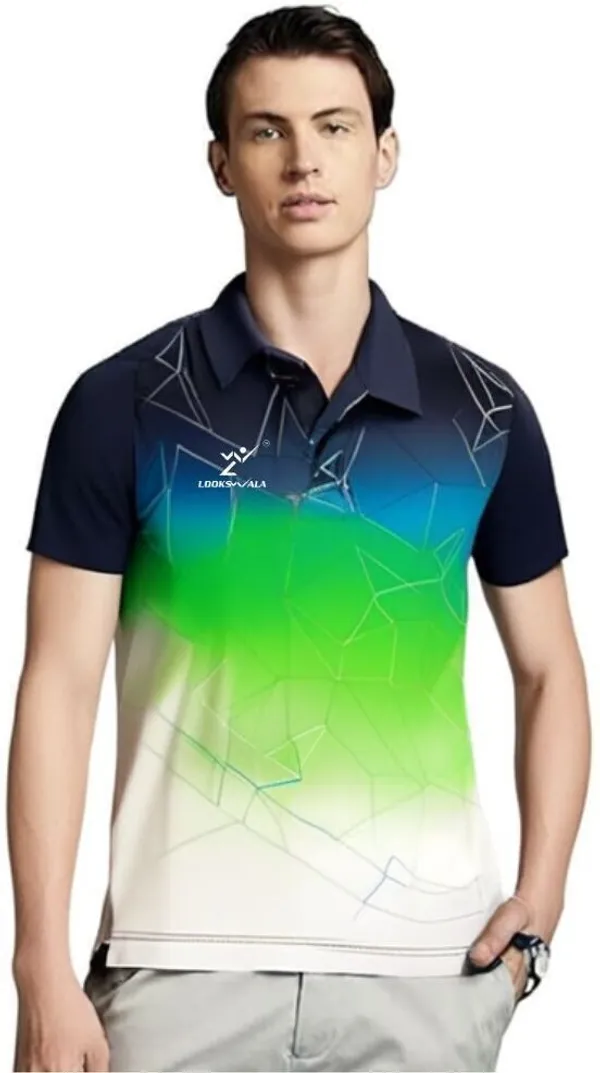 Blue_Polyester_Half_Sleeve_Polo_Neck_Printed_Regular_T-Shirt_For_Men