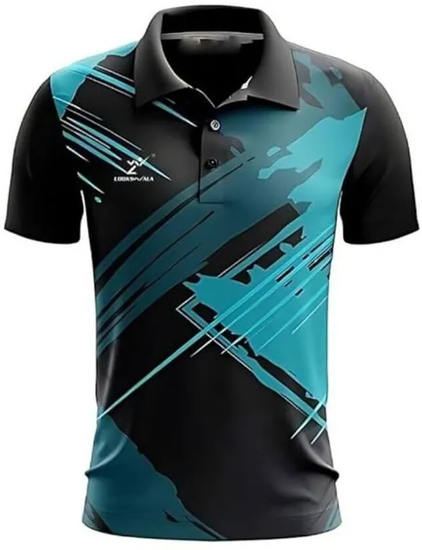 Blue_Polyester_Half_Sleeve_Polo_Neck_Printed_Regular_T-Shirt_For_Men