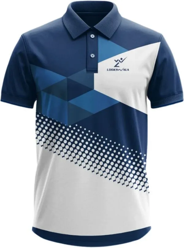 Blue_Polyester_Half_Sleeve_Polo_Neck_Printed_Regular_T-Shirt_For_Men