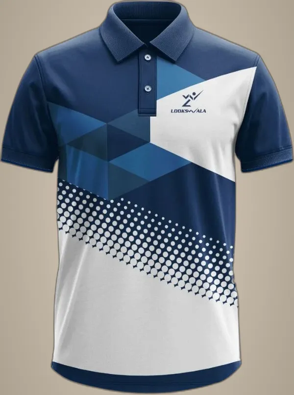 Blue_Polyester_Half_Sleeve_Polo_Neck_Printed_Regular_T-Shirt_For_Men