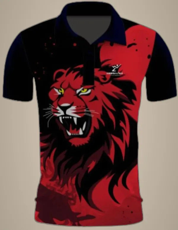 Red_Polyester_Half_Sleeve_Polo_Neck_Printed_Regular_T-Shirt_For_Men