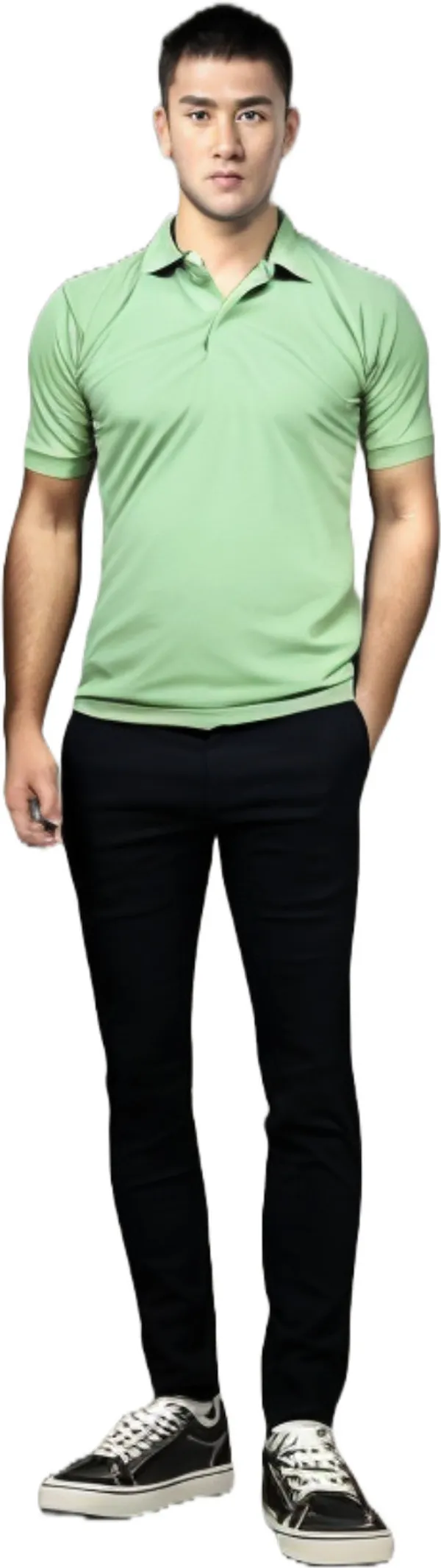Pista_Green_Polyester_Half_Sleeve_Polo_Neck_Solid_Regular_T-Shirt_For_Unisex