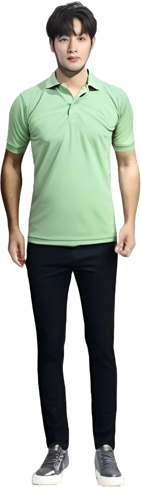 Pista_Green_Polyester_Half_Sleeve_Polo_Neck_Solid_Regular_T-Shirt_For_Unisex