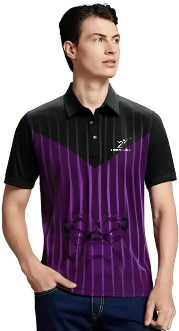 Multicolor_Polyester_Half_Sleeve_Polo_Neck_Printed_Striped_Regular_T-Shirt_For_Men