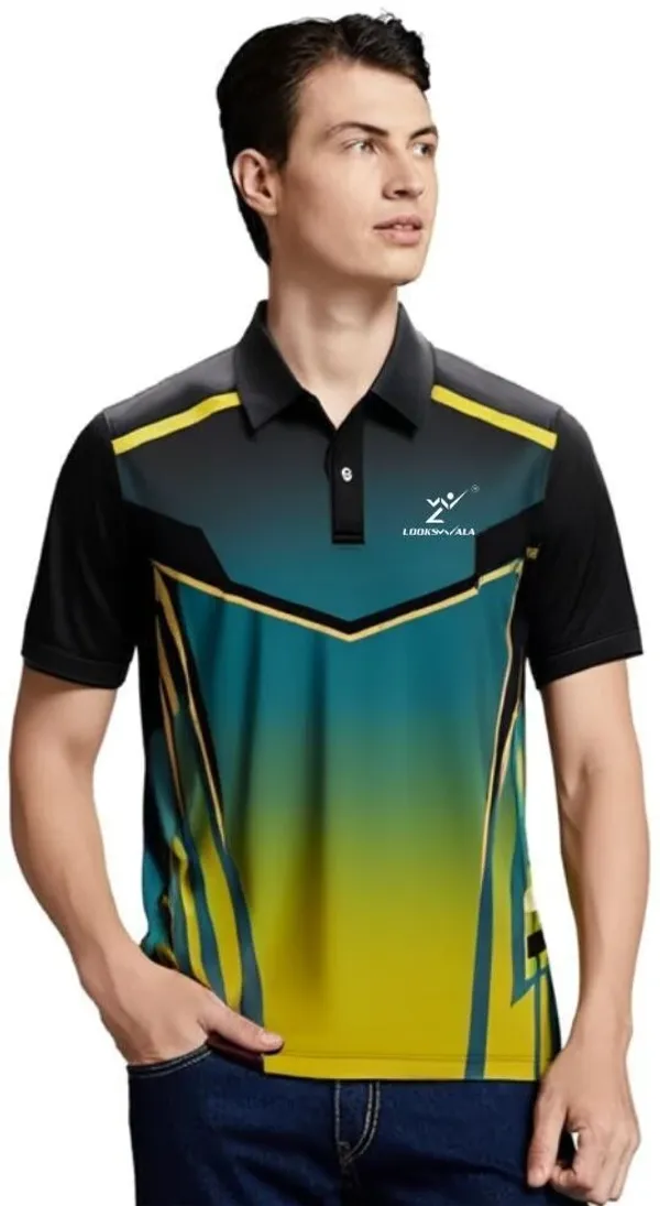 Black_Polyester_Half_Sleeve_Polo_Neck_Printed_Regular_T-Shirt_For_Men
