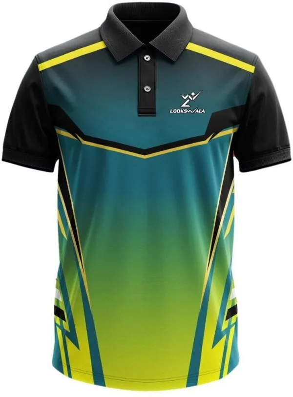 Black_Polyester_Half_Sleeve_Polo_Neck_Printed_Regular_T-Shirt_For_Men