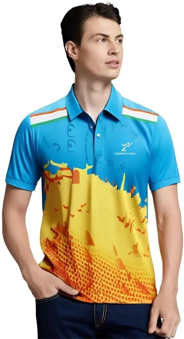 Blue_Polyester_Polo_Printed_Half_Sleeve_Regular_T_shirt_For_Men