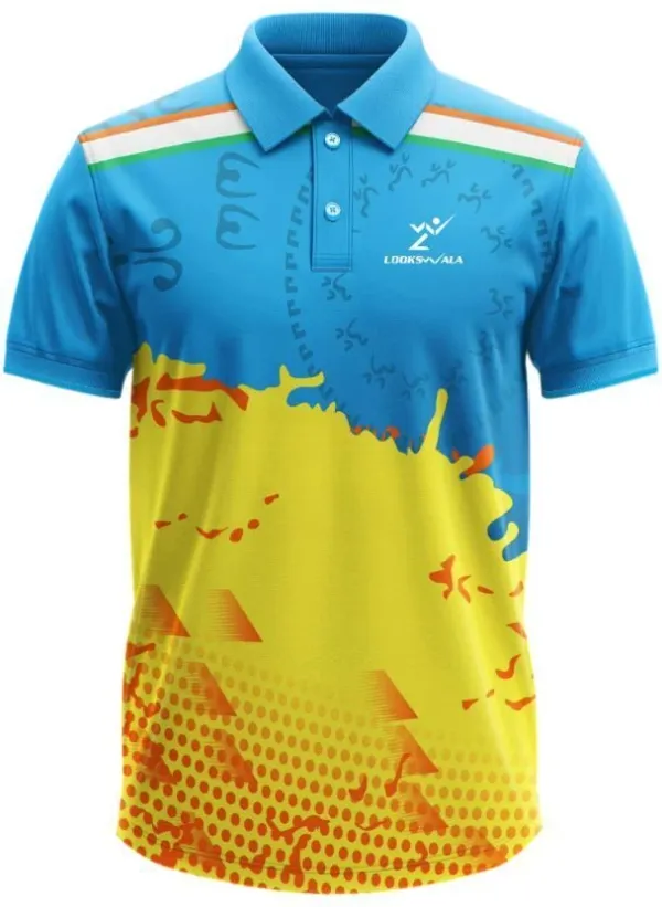 Blue_Polyester_Polo_Printed_Half_Sleeve_Regular_T_shirt_For_Men