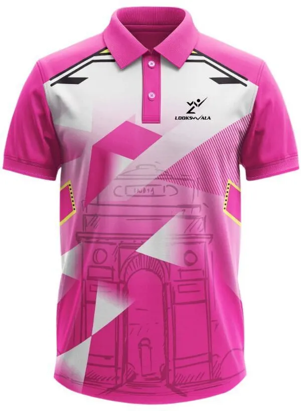 Pink_Polyester_Half_Sleeve_Polo_Neck_Printed_Regular_T-Shirt_For_Men