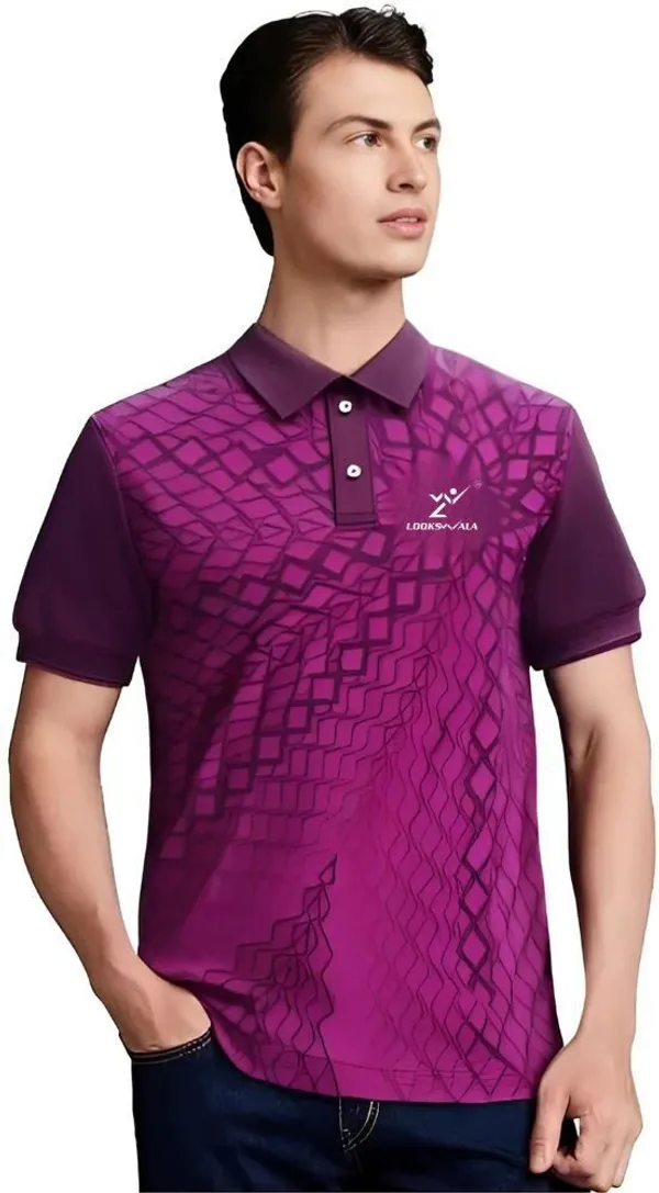 Purple_Polyester_Half_Sleeve_Polo_Neck_Printed_Regular_T-Shirt_For_Men