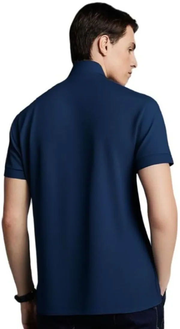 Blue_Polyester_Half_Sleeve_Polo_Neck_Printed_Regular_T-Shirt_For_Men