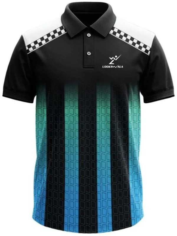 Black_Polyester_Half_Sleeve_Polo_Neck_Printed_Regular_T-Shirt_For_Men