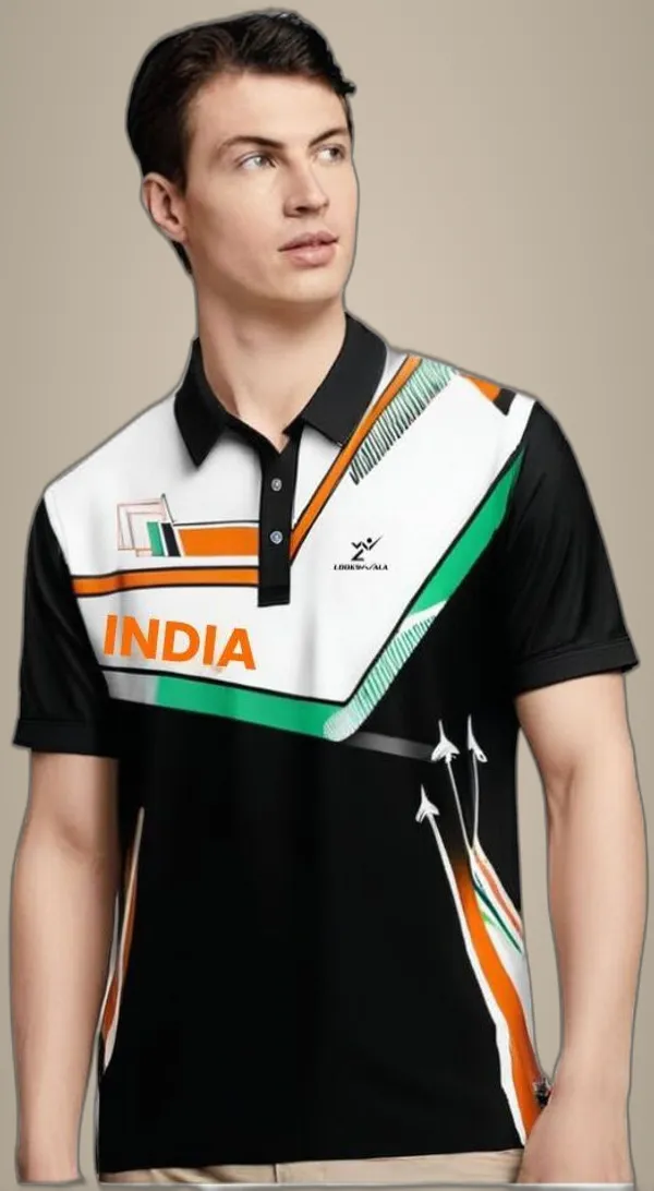 Black_Polyester_Half_Sleeve_Polo_Neck_Printed_Regular_T-Shirt_For_Men