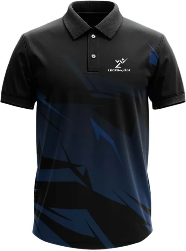 Black_Polyester_Half_Sleeve_Polo_Neck_Printed_Regular_T-Shirt_For_Men