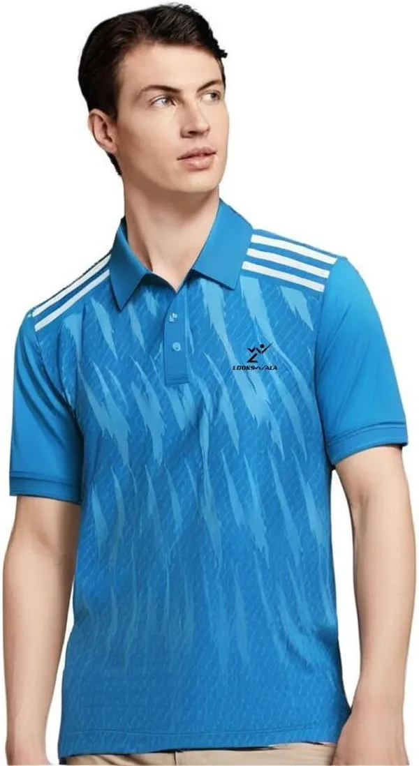 Blue_Polyester_Half_Sleeve_Polo_Neck_Printed_Regular_T-Shirt_For_Men