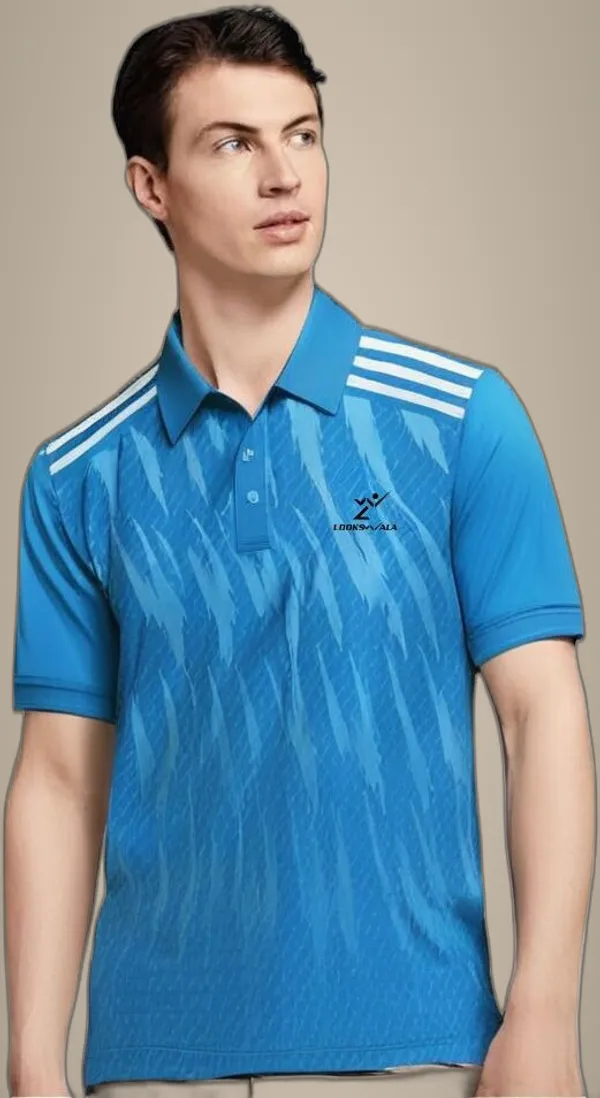 Blue_Polyester_Half_Sleeve_Polo_Neck_Printed_Regular_T-Shirt_For_Men