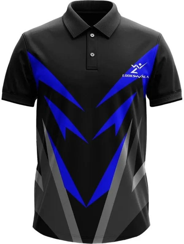 Black_Polyester_Half_Sleeve_Polo_Neck_Printed_Regular_T-Shirt_For_Men