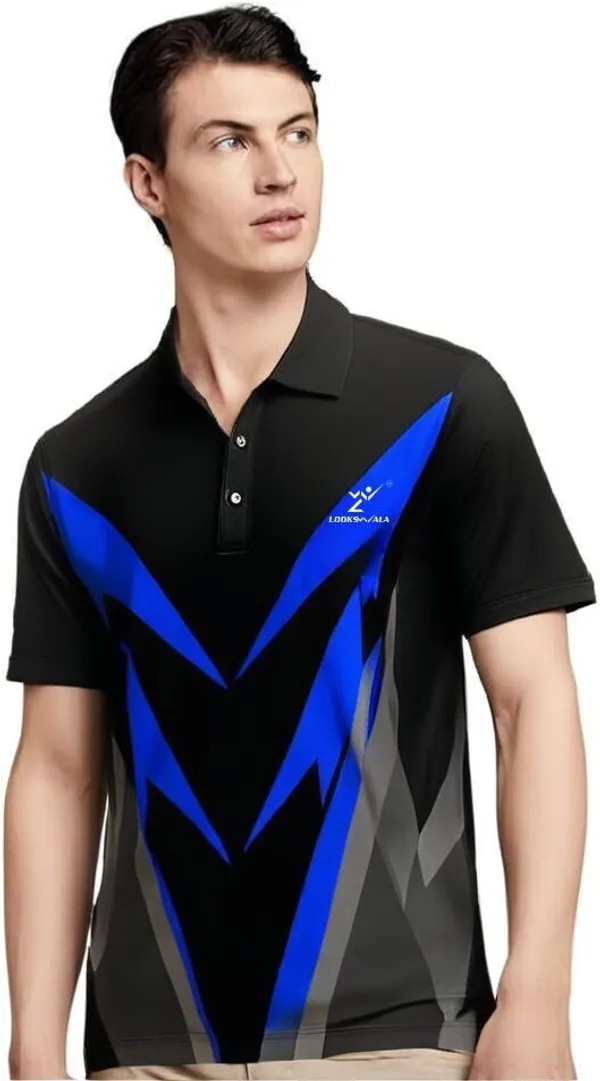 Black_Polyester_Half_Sleeve_Polo_Neck_Printed_Regular_T-Shirt_For_Men