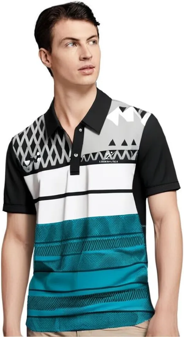 Multicolor_Polyester_Half_Sleeve_Polo_Neck_Printed_Regular_T-Shirt_For_Men