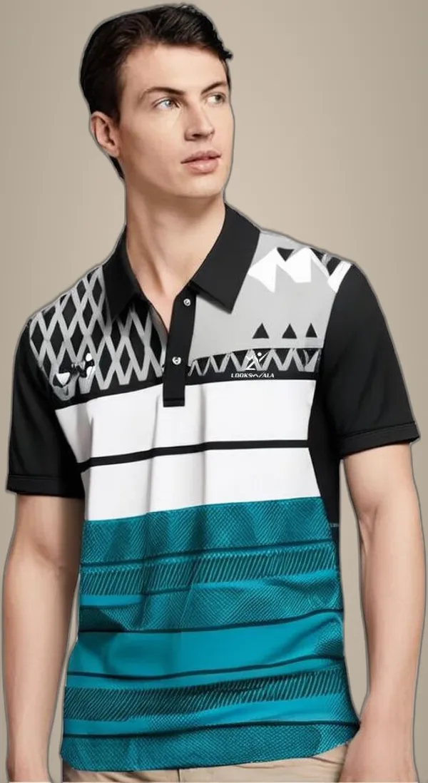 Multicolor_Polyester_Half_Sleeve_Polo_Neck_Printed_Regular_T-Shirt_For_Men
